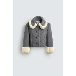 ZARA FAUX FUR TRIM JACKET FOR ZARA X DISNEY HARRY LAMBERT